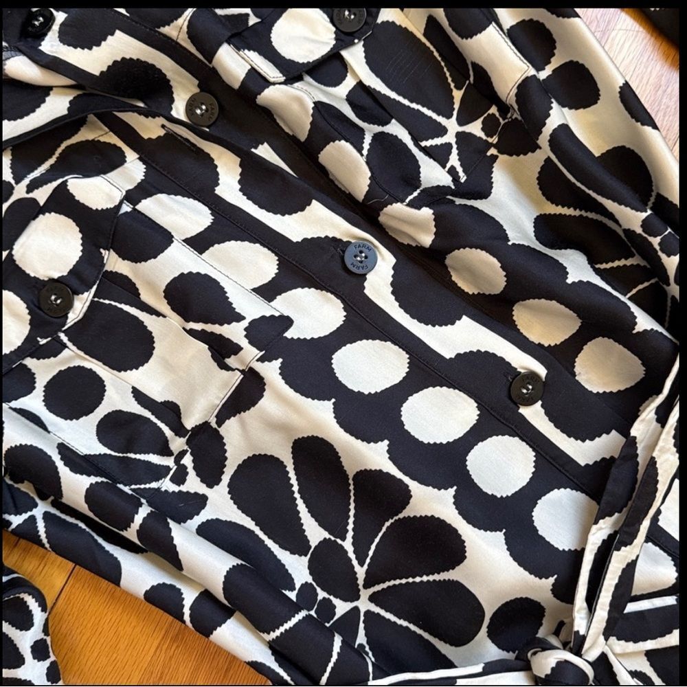 FARM Rio Black & Cream Long-Sleeve Printed Wrap Dress - Picture 8 of 8